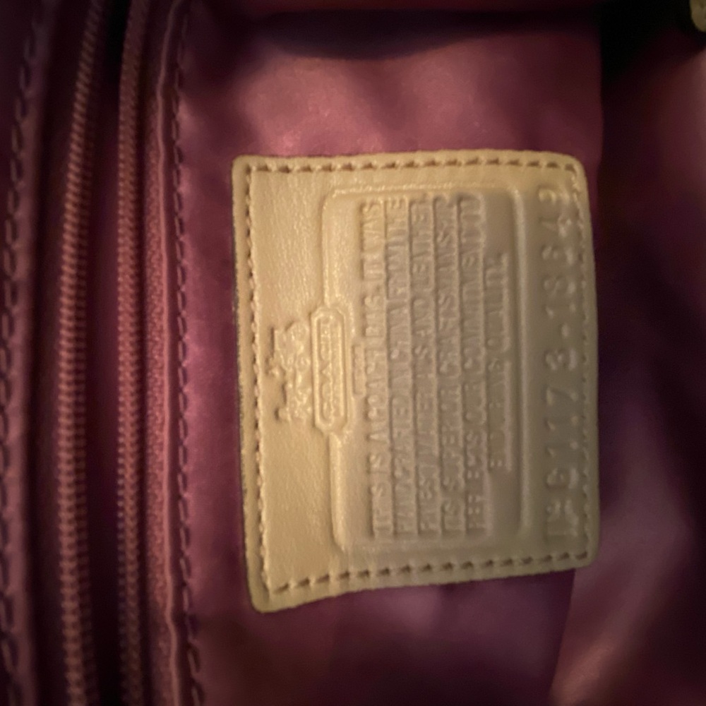 Coach Beige and Brown Signature Satchel - Picture 12 of 13